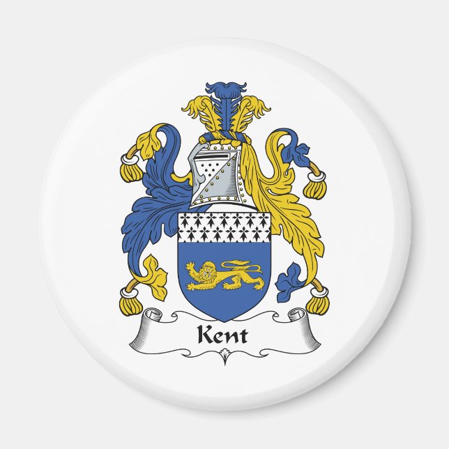 Kent Familienwappen Magnet (Vorne)