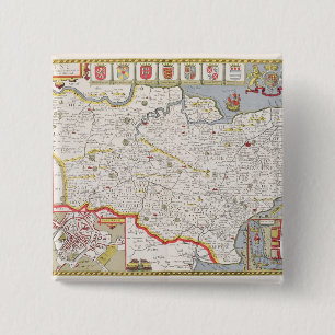 Kent, graviert von Jodocus Hondius Button