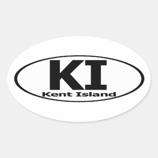 Kent Island Decal (Set von 4 Jahren) Ovaler Aufkleber
