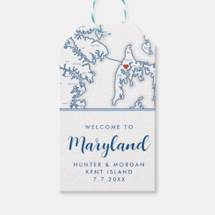 Kent Island Hochzeit in Urlaubsort Willkommen Geschenkanhänger