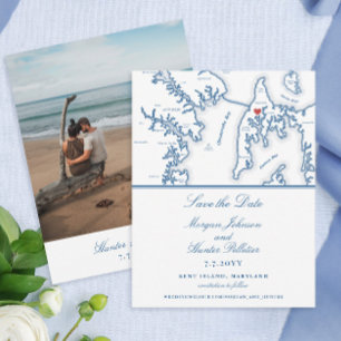 Kent Island Maryland Hochzeit in Urlaubsort Save The Date