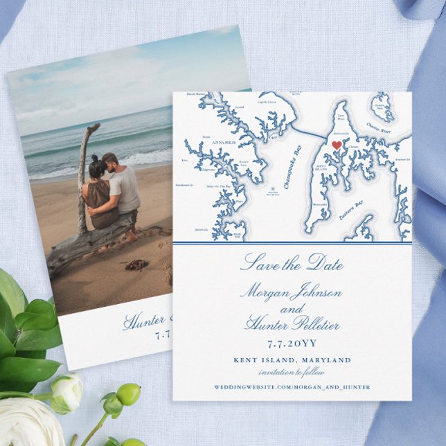 Kent Island Maryland Hochzeit in Urlaubsort Save The Date (This Kent Island Save the Date is perfect for your coastal destination wedding)
