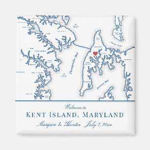 Kent Island Maryland Map Hochzeit in Urlaubsort Ge Magnet