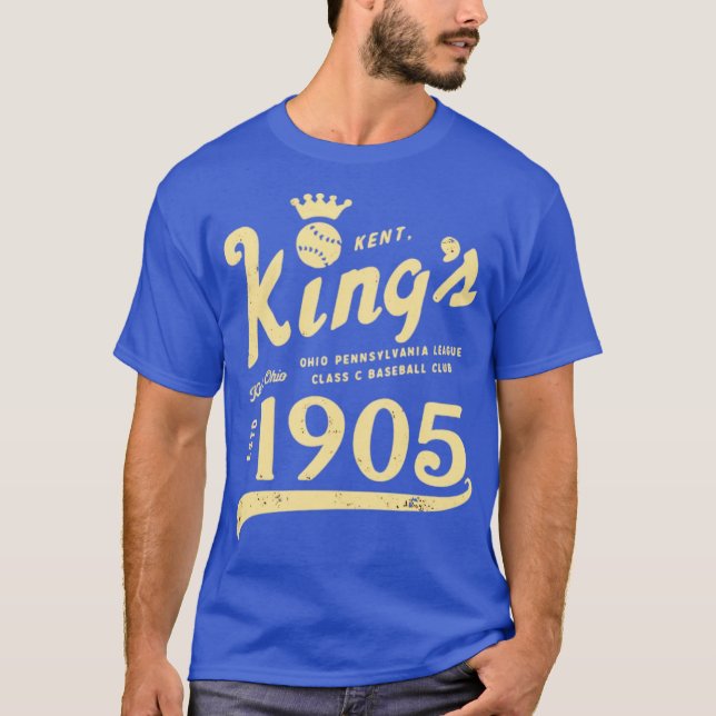 Kent Kings - Ohio - Vintage gestürzte Baseballteam T-Shirt (Vorderseite)