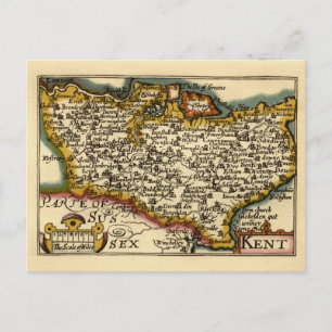 Kent Landkreis England Old Antiquarian John Speed  Postkarte