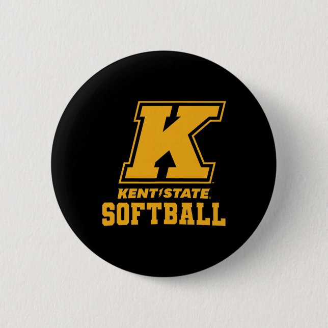 Kent State University Softll Bekleidung Sportfan  Button (Vorderseite)