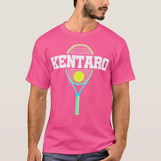 Kentaro Name Tennis Player Boys Ball and Racket Sp T-Shirt (Vorderseite)