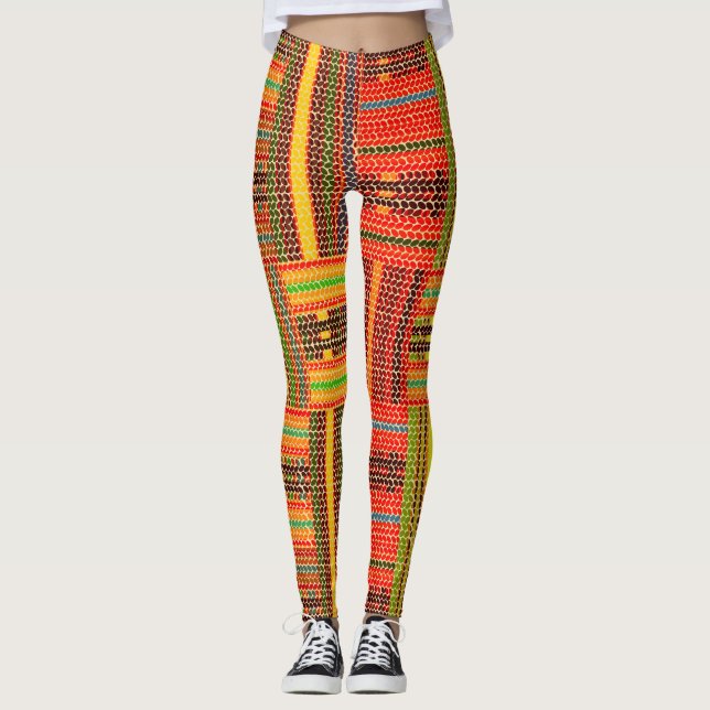 kente african print leggings (Vorderseite)