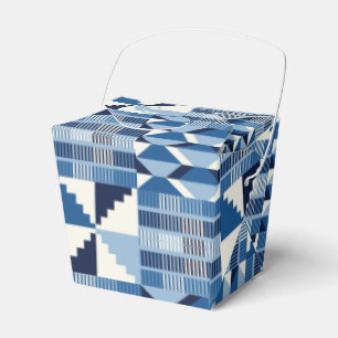 Kente Block - Sanftes Indigo Geschenkschachtel