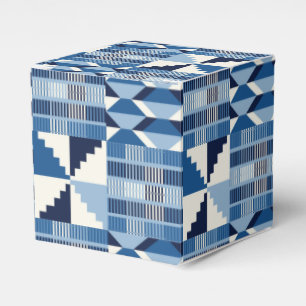 Kente Block - Sanftes Indigo Geschenkschachtel