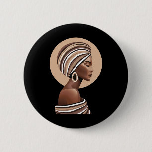 Kente Cloth Head Wrap Ethnic Beautiful African Afa Button