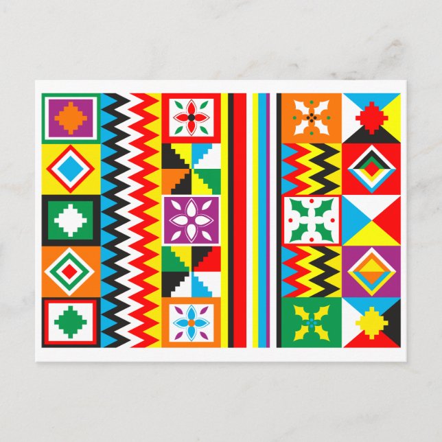 Kente Cloth Pattern African Tribal Print Postkarte (Vorderseite)