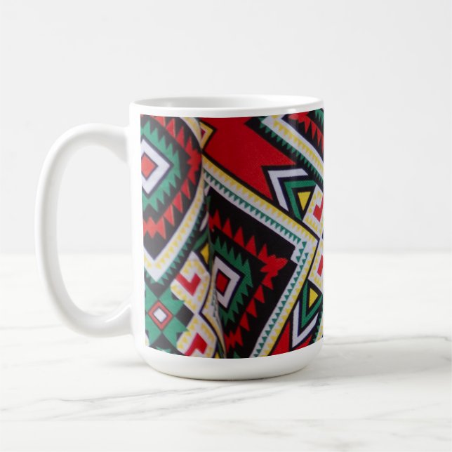 Kente Geometric Tapestry Kaffeetasse (Links)