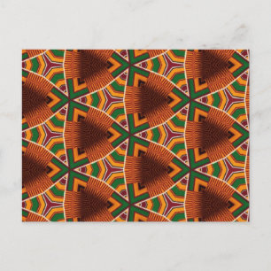 Kente Geometrics Kwanza 2023 Afrozentric Postkarte
