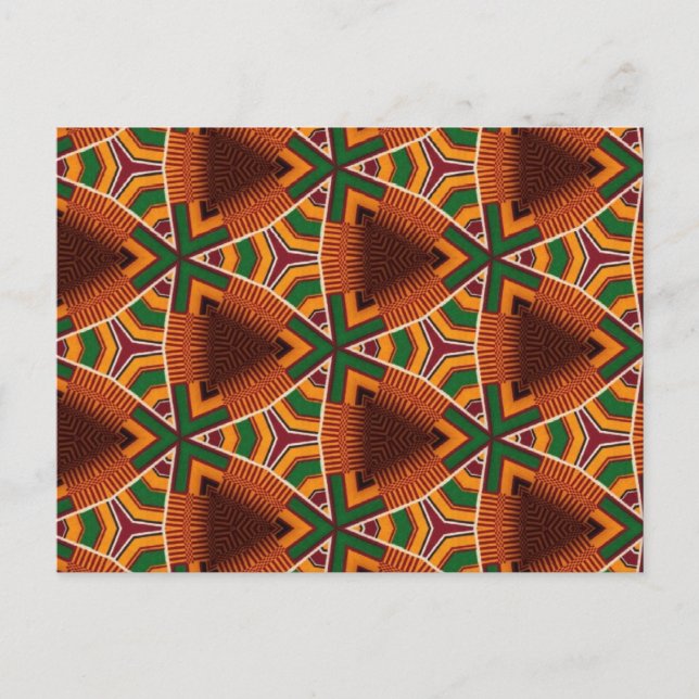 Kente Geometrics Kwanza 2023 Afrozentric Postkarte (Vorderseite)