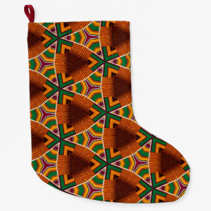 Kente Geometrics Kwanzaa Afrocentric Großer Weihnachtsstrumpf