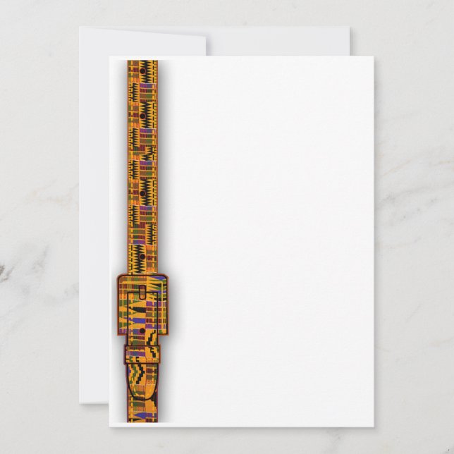 Kente Invitations Serie. Einladung (Vorderseite)