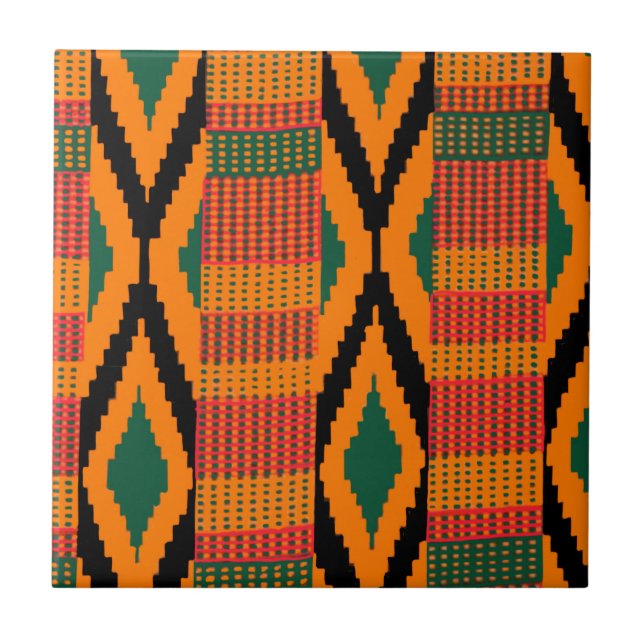Kente Muster Fliese (Vorderseite)