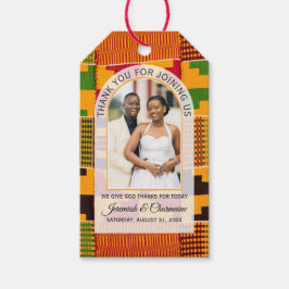 Kente Photo Custom Name WEDDING Geschenkanhänger