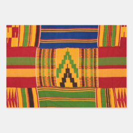 Kente Print Wrapping Paper Geschenkpapier Set
