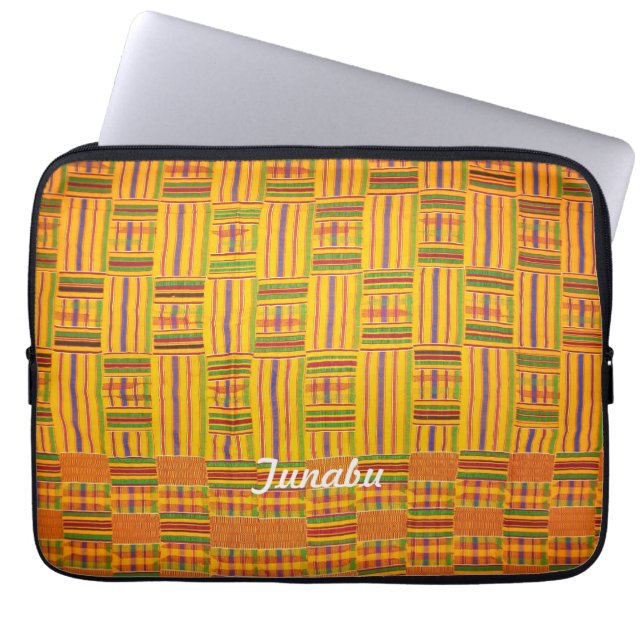 Kente Stoff 13 Zoll Laptop-Kasten Laptopschutzhülle (Vorderseite)