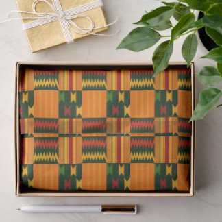 Kente-Stoff afrikanisches Muster Afrozentrisch Seidenpapier