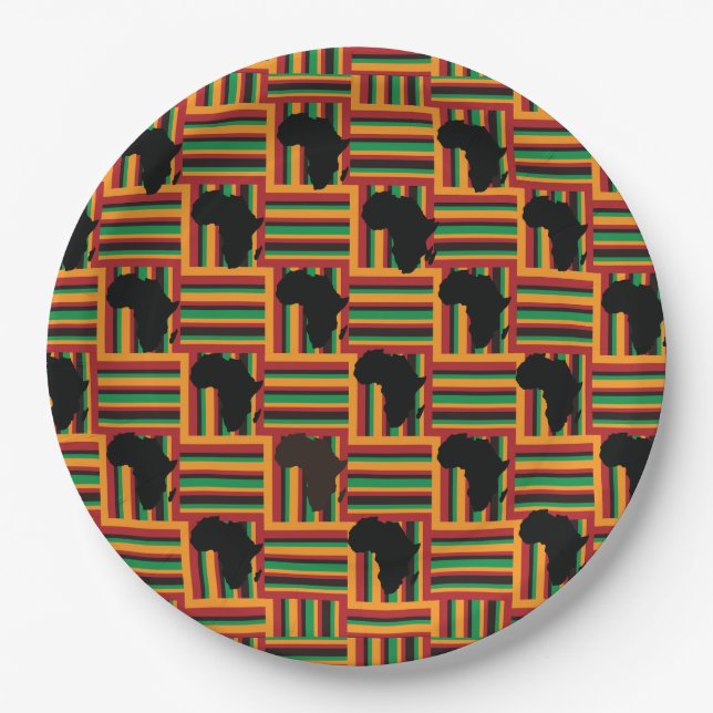 Kente Tellers Pappteller (Vorderseite)