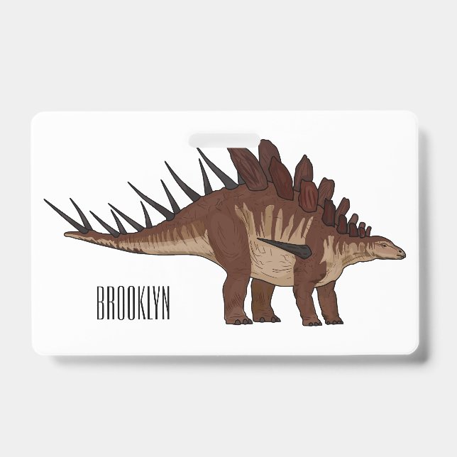 Kentrosaurus-Cartoon Ausweis (Vorderseite)