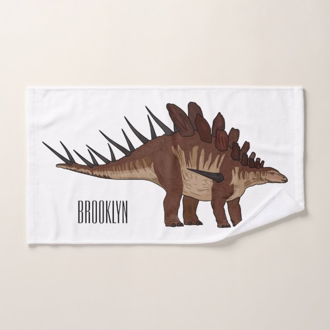 Kentrosaurus-Cartoon Badhandtuch Set (Handtuch)