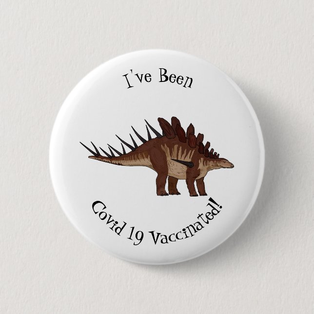 Kentrosaurus-Cartoon Button (Vorderseite)