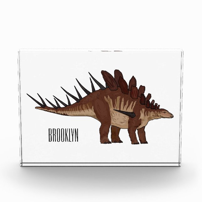Kentrosaurus-Cartoon Fotoblock (Vorderseite)