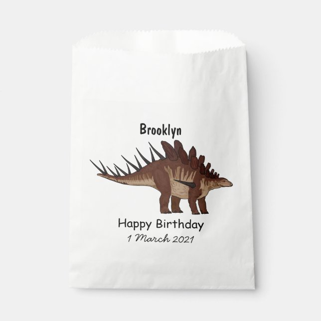 Kentrosaurus-Cartoon Geschenktütchen (Vorderseite)
