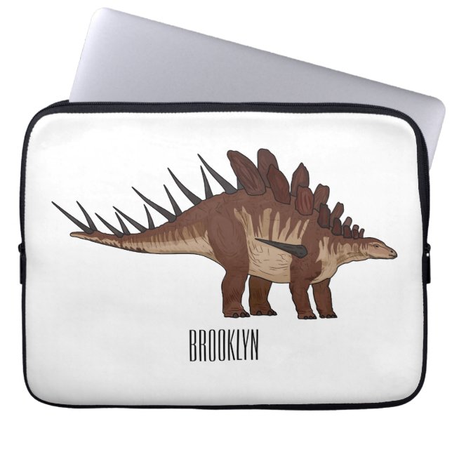 Kentrosaurus-Cartoon Laptopschutzhülle (Vorderseite)