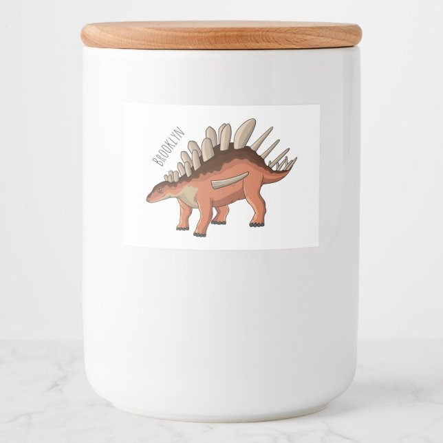 Kentrosaurus-Cartoon Lebensmitteletikett (Vorderseite)