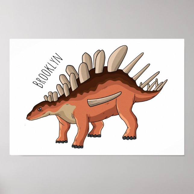 Kentrosaurus-Cartoon Poster (Vorne)