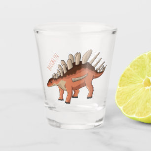 Kentrosaurus-Cartoon Schnapsglas