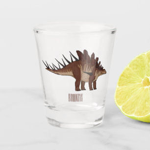 Kentrosaurus-Cartoon Schnapsglas