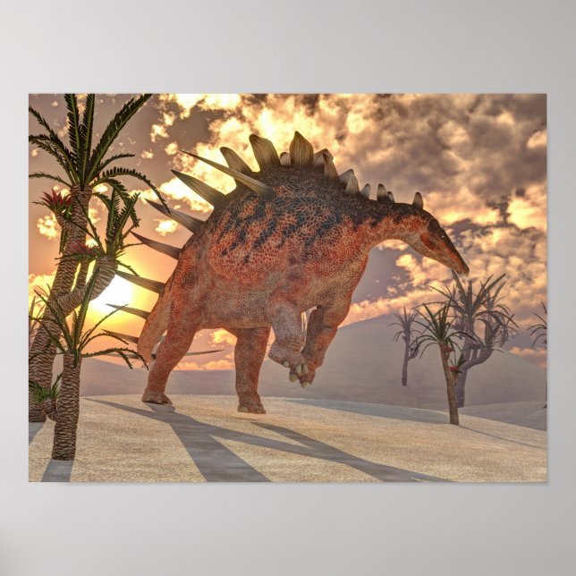 Kentrosaurus dinosaur - 3D rendern Poster (Vorne)