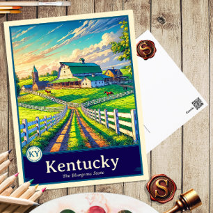 Kentucky Anime Style Cel Schattenkarte Postkarte