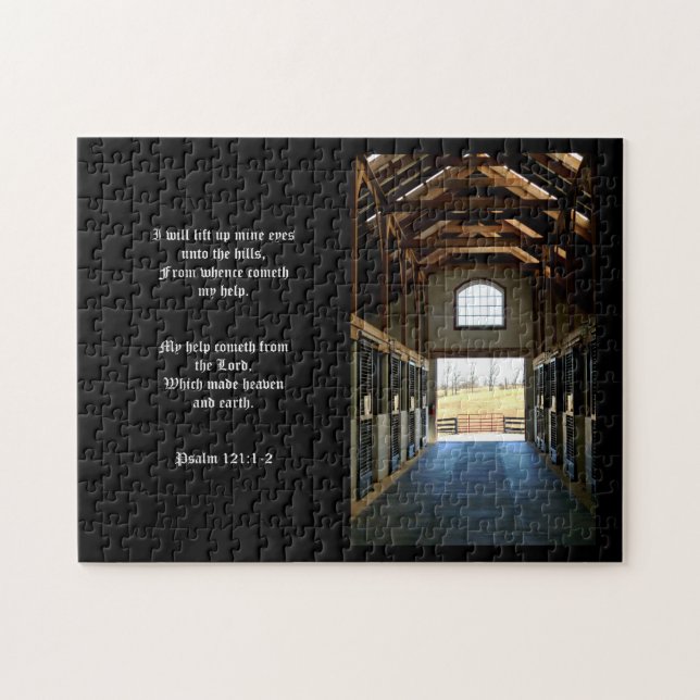 Kentucky Aussicht aus der Scheune, Psalm 121:1-2 Puzzle (Horizontal)