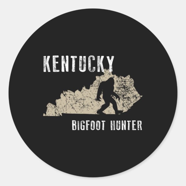 Kentucky Bigfoot Hunter Runder Aufkleber (Vorderseite)