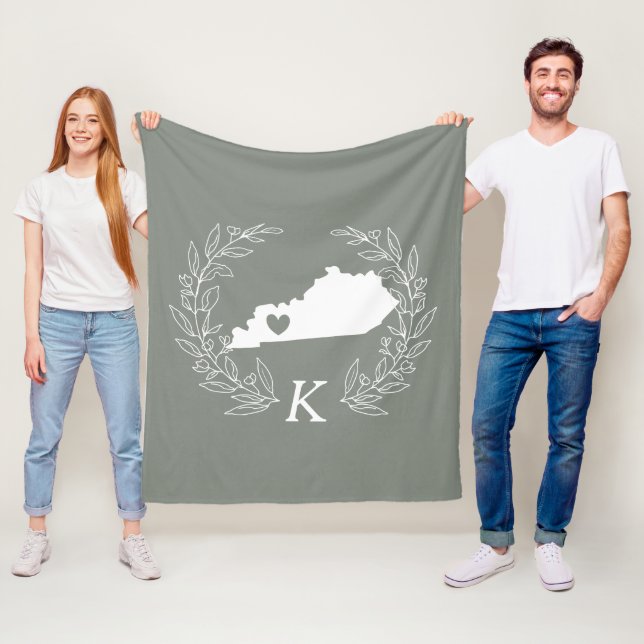Kentucky-Blätter für Kentucky-Kartenkranz Fleecedecke (Beispiel)