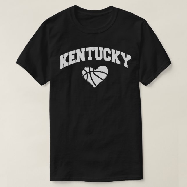 Kentucky Blue Basketball Heart Design  T-Shirt (Design vorne)