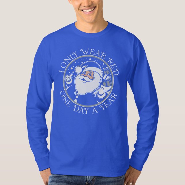 Kentucky Blue Santa Long Sleeve T - Shirt (Vorderseite)