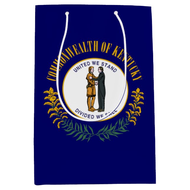 Kentucky Bluegrass Commonwealth State Flag Mittlere Geschenktüte (Vorderseite)