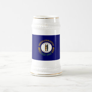 Kentucky: Bluegrass Commonwealth US-Staatsflagge Bierglas