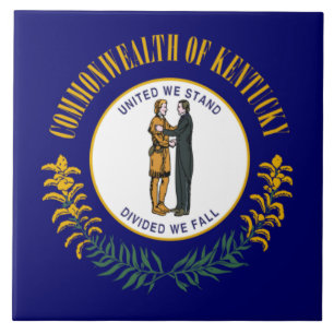 Kentucky: Bluegrass Commonwealth US-Staatsflagge Fliese
