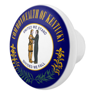 Kentucky: Bluegrass Commonwealth US-Staatsflagge Keramikknauf