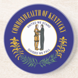 Kentucky: Bluegrass Commonwealth US-Staatsflagge Untersetzer