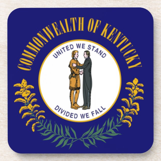 Kentucky: Bluegrass Commonwealth US State Flag Getränkeuntersetzer (Vorderseite)